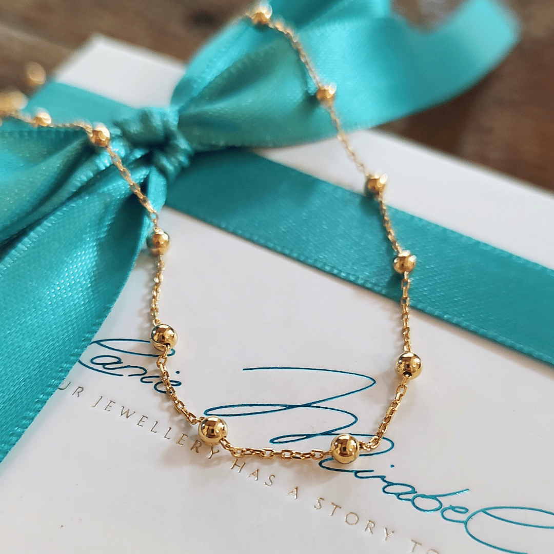 Marie Zarte Goldskette with balls | 333 gold