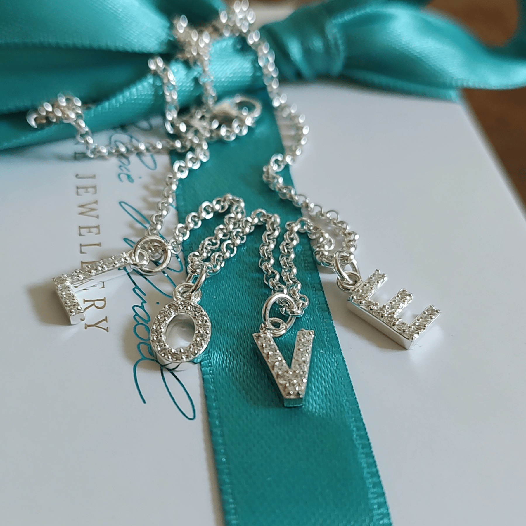 Buchstabe Kette gold mit 4 Initialien, Goldkette mit 4 Buchstaben, Familienkette mit initialen kinder