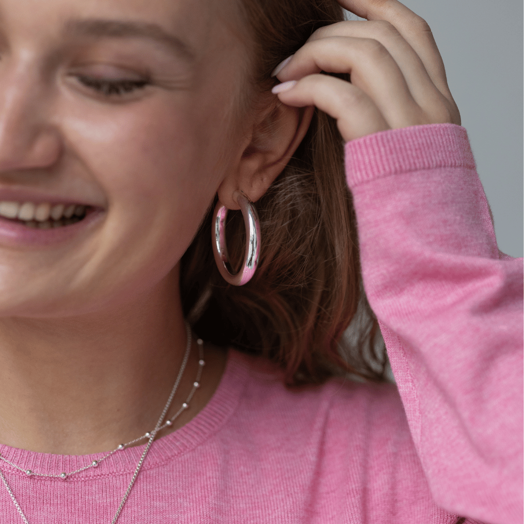 Creolen Bold, grosse Creolen silber, dicke Creolen sterlingsilber