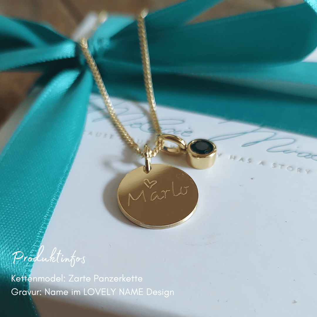 Kette Geburtsstein, Geburtsstein Schmuck, buchstaben kette, kette personalisiert, kette zur geburt, taufkette gold, taufkette mädchen, namenskette gold, geburtsstein kette