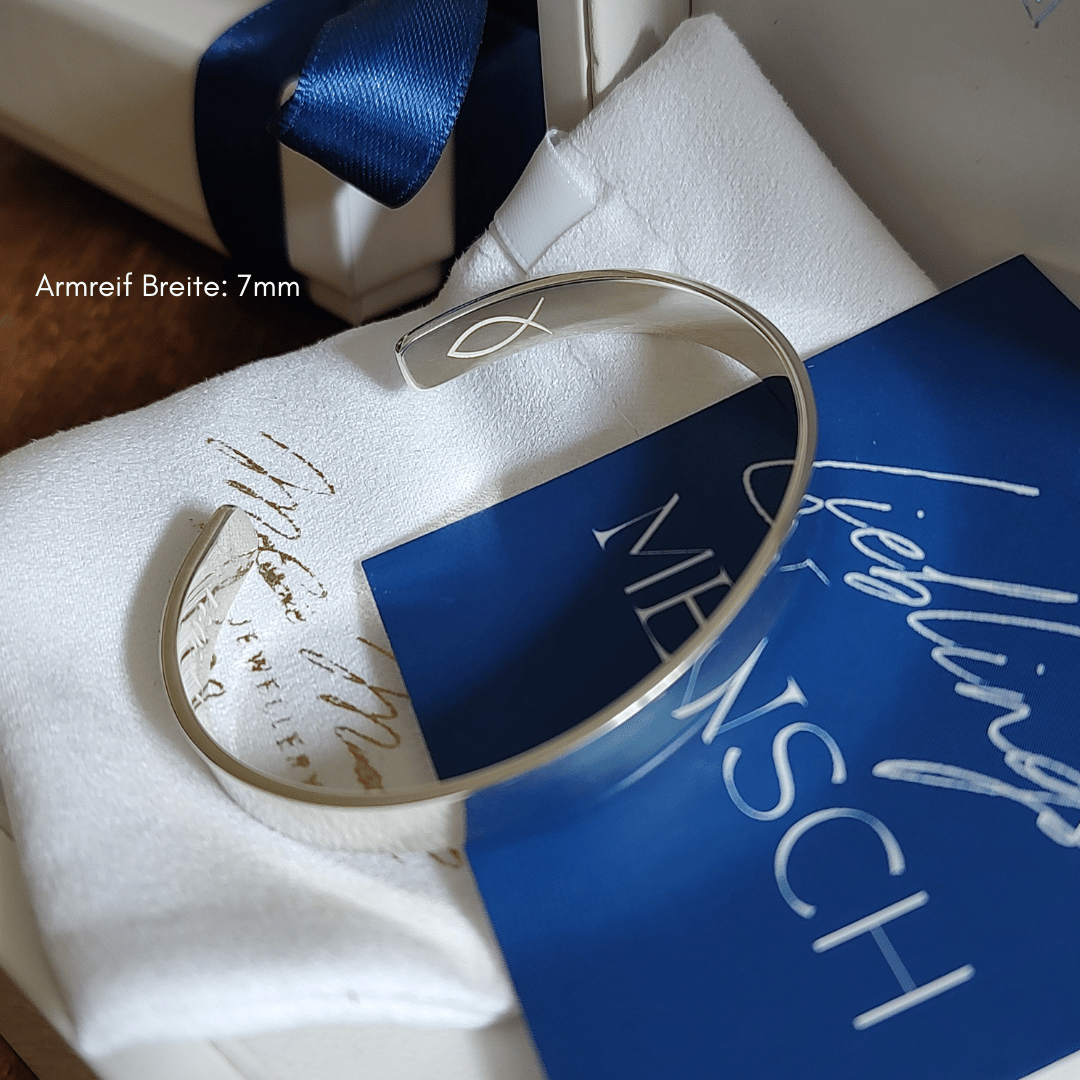 GENTLEMAN Männer Armreif mit Gravur in 925 Echtsilber