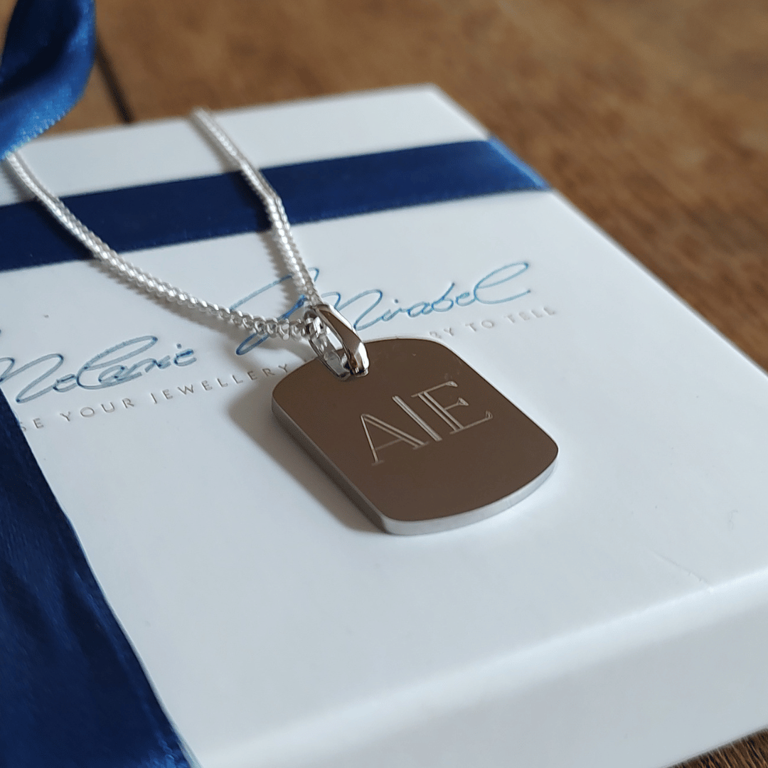 Herren Kette Silber mit Dog Tag Anhänger, Männer Kette mit Gravur, Herren Kette mit Gravur, Dog Tag Kette Männer, personalisiertes geschenk männer, schmuck für männer, geschenk zum Vatertag, kette zur geburt für den papa