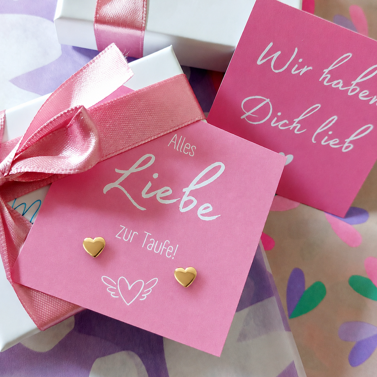 Kleine Herz Ohrstecker