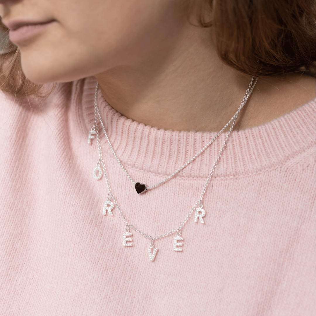 zarte herzkette für frauen, mini herz kette