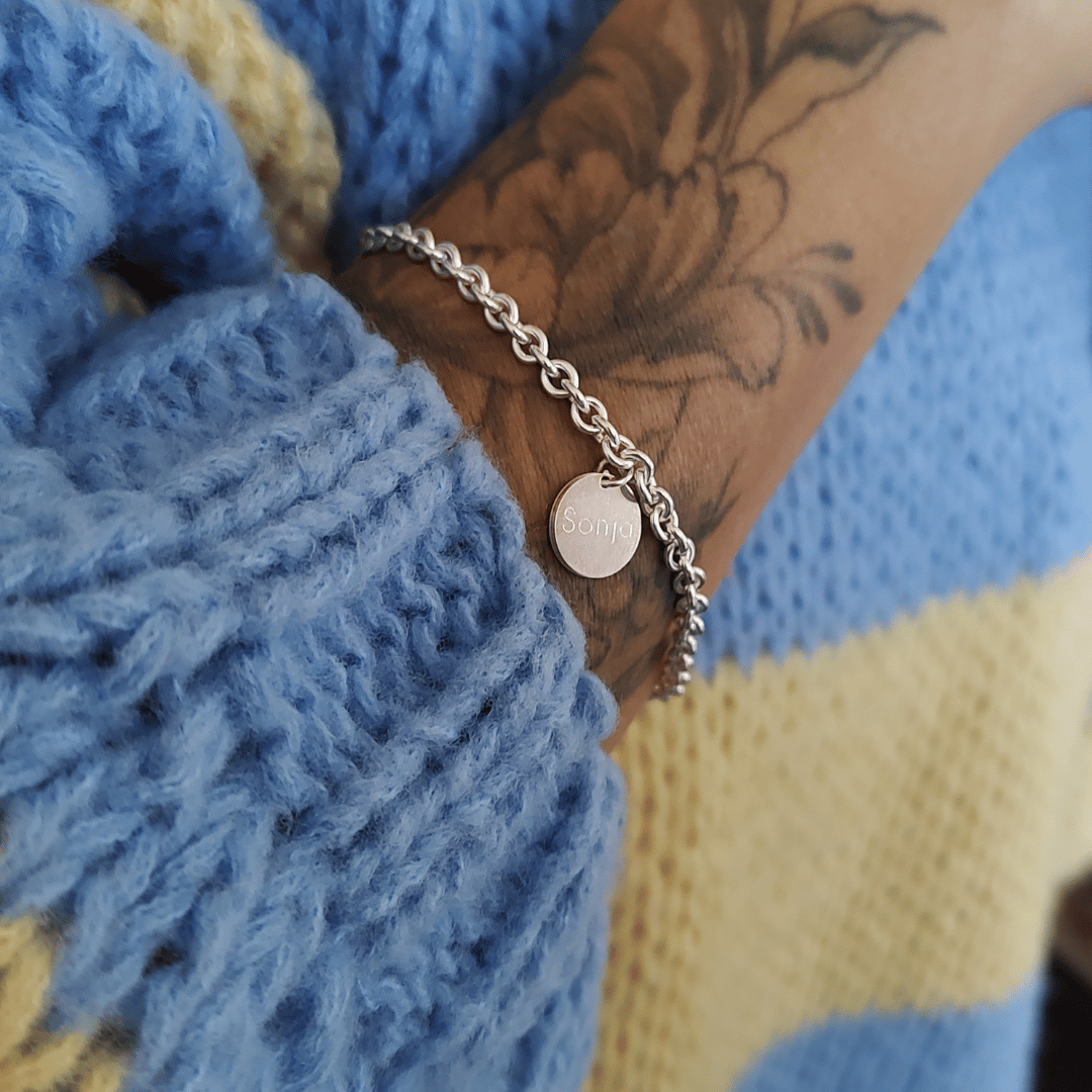 Initialen Armband mit Gravur, Plättchen Armband silber, Namensarmband silber mit Namen kinder, Familienarmband mit gravur, armband für oma mit namen enkelkinder