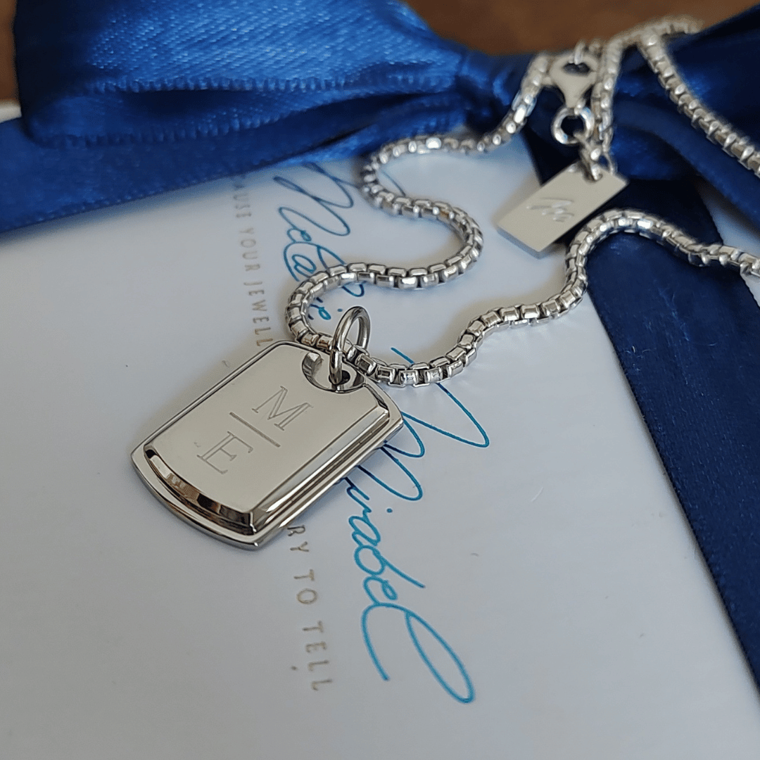 herren kette mit gravur, geschenk papa, männer kette mit dog tag kette, männer schmuck, schmuck zur geburt für papa, geschenk opa, kette junge 15 jahre