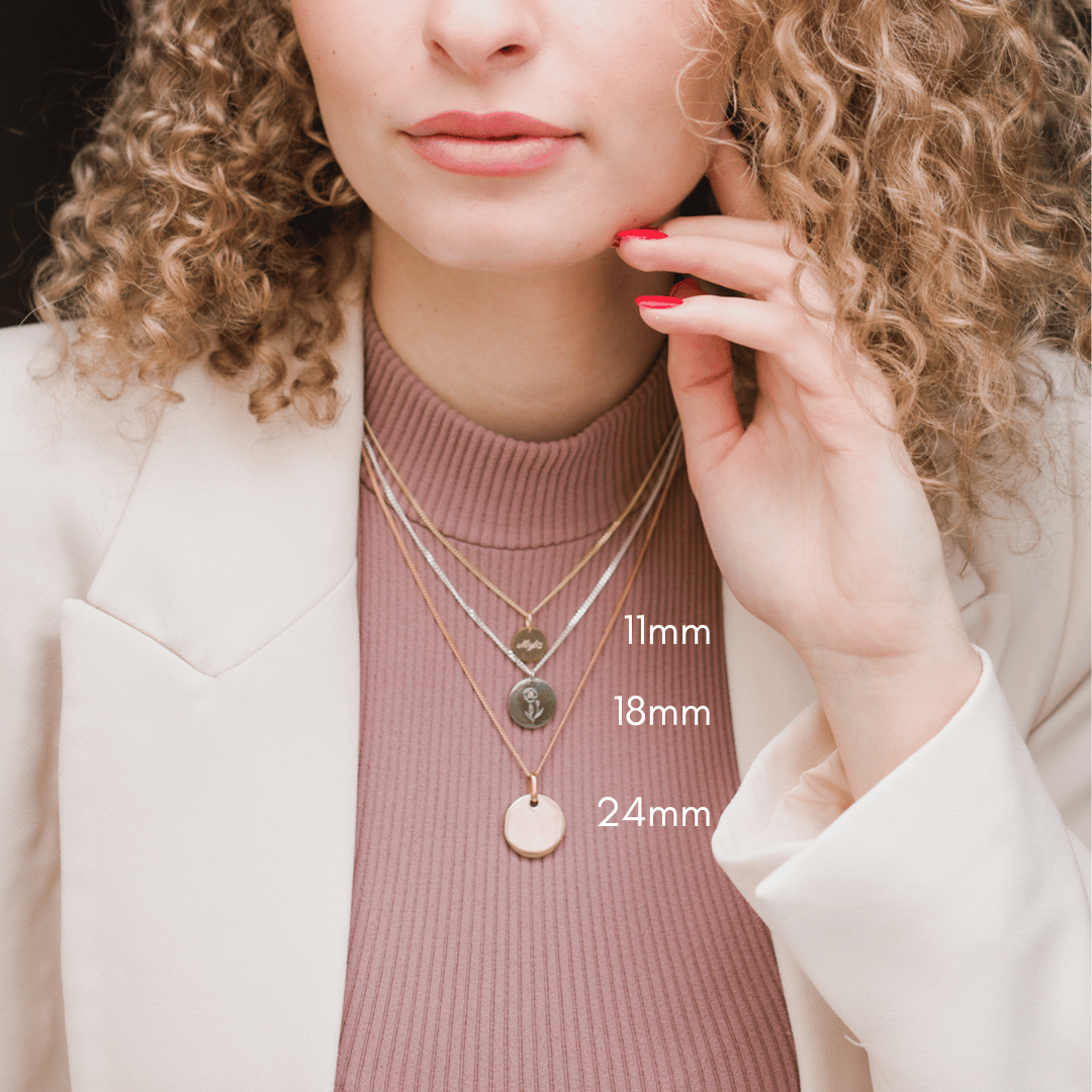 Gravur Anhänger (in Grösse Deiner Wahl)