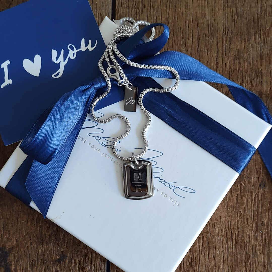 BABE Herren Kette mit schicken Dog Tag Anhänger