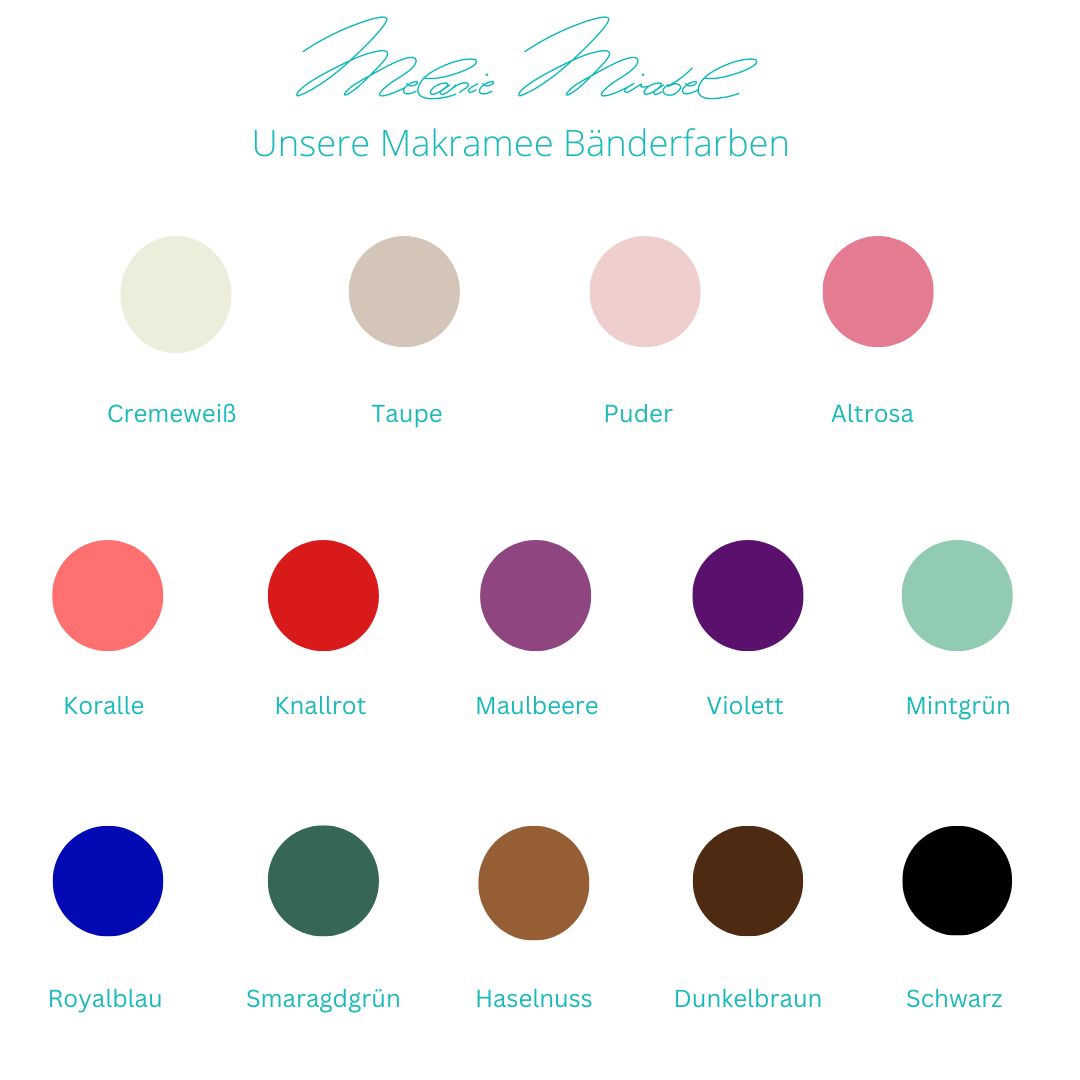 Makramee Bänder, Bandfarben, Nylonbänder