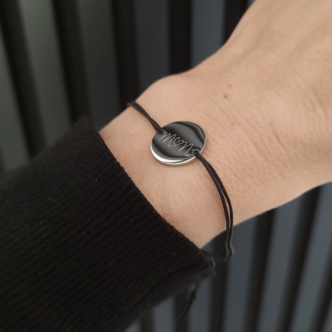 Herren Armband mit Gravur, Leder Armband Männer, Leder Armband Herren, Nylonarband mit Gravur, Armband aus Nylon, Plättchen Armband für Herren, personalisiertes Armband, Armband mit Gravur