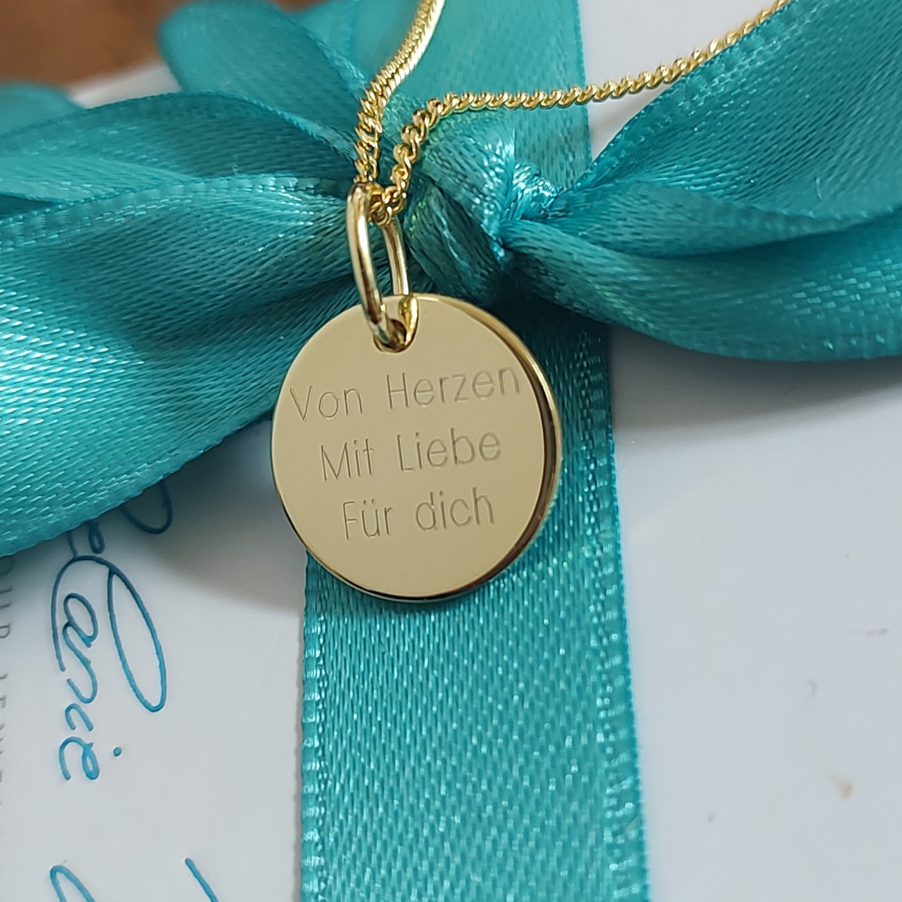 TALIA Namenskette mit 1 Gravur Plättchen (18mm)