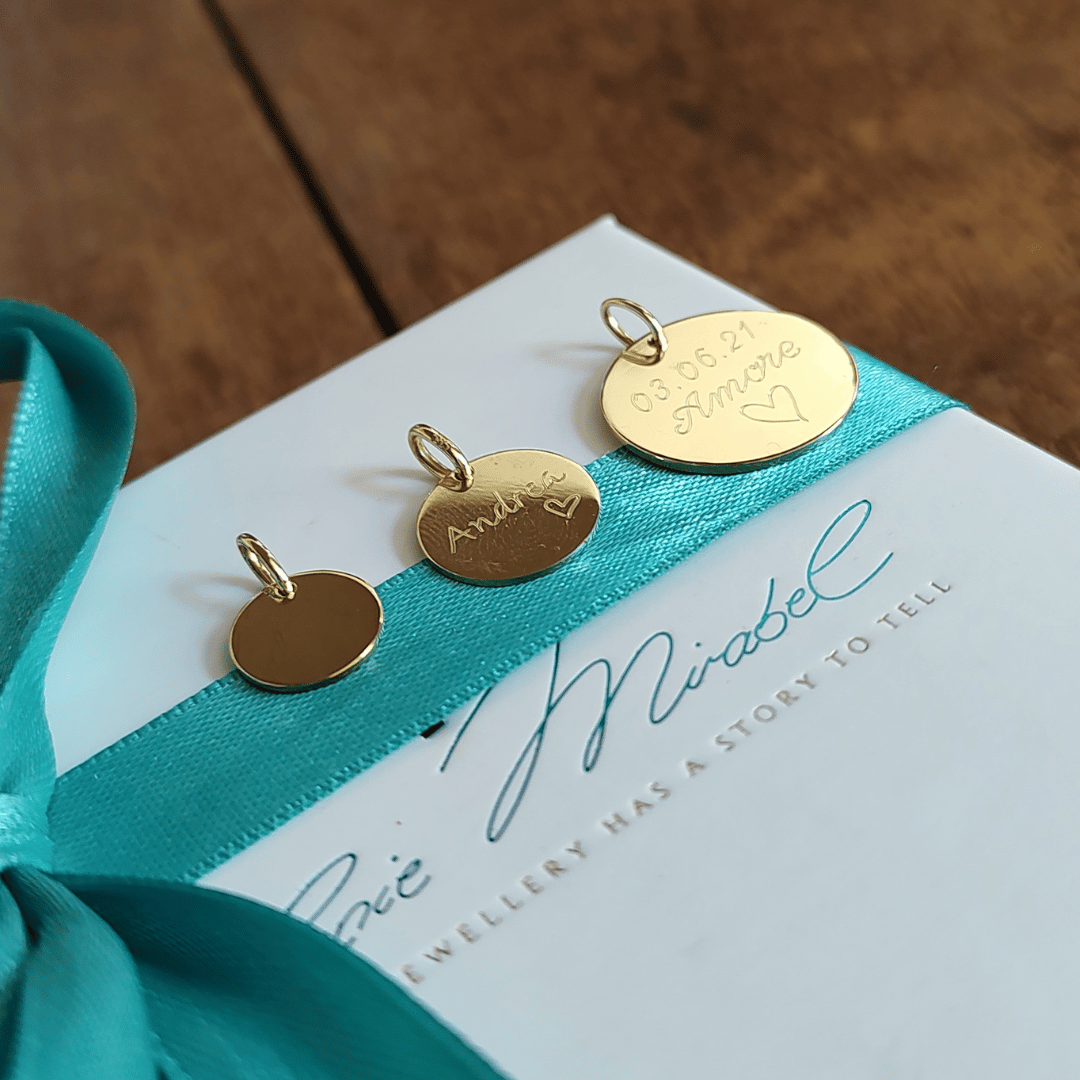 anhänger gold, anhänger gold, schmuck anhänger rund mit Gravur für goldkette damen, ketten anhänger einzeln bestellen, ketten anhänger einzeln bestellen