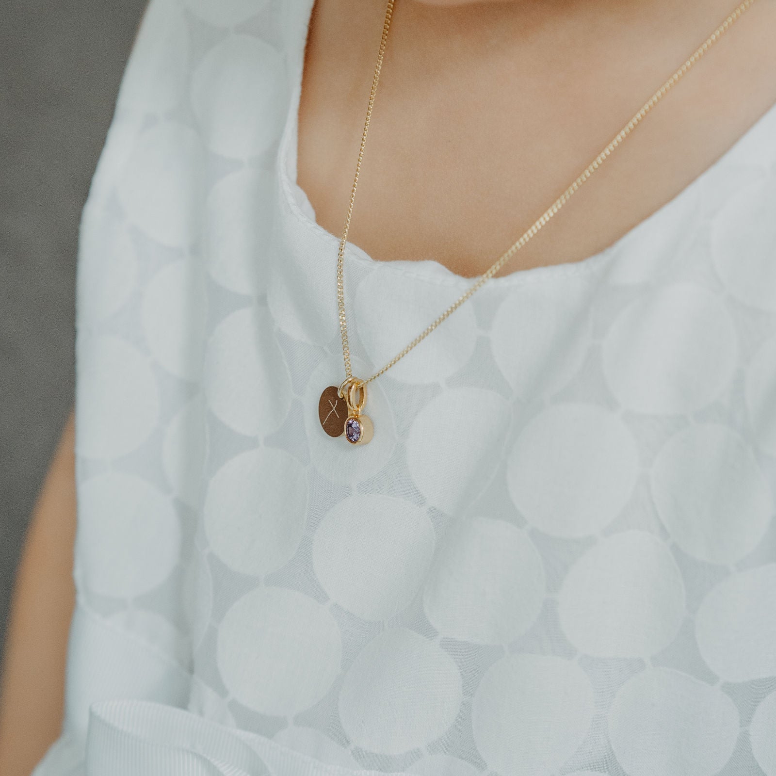 Taufkette gold mädchen, Geburtsstein Kette mädchen, Geburtsstein Kette kinder, Geburtsstein