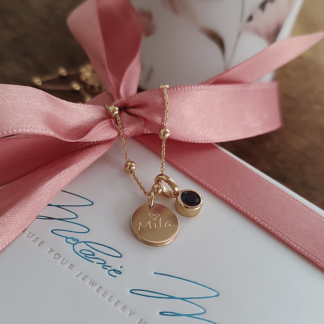 Taufkette Gold, Taufkette Mädchen, personalisierte Taufkette mit Gravur, Kette gold zur Taufe, Kette personalisiert für Mädchen, Namenskette gold mädchen, mädchen schmuck, taufschmuck, taufgeschenke mädchen