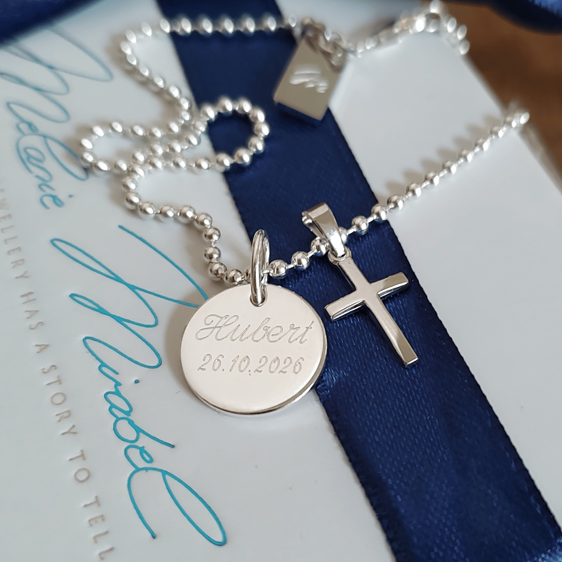schmuck zur kommunion, taufkette junge, taufkette jungs mit name, kette mit kreuz, taufschmuck junge, kreuz kette jungs, Taufe Geschenk patenkind, taufgeschenk