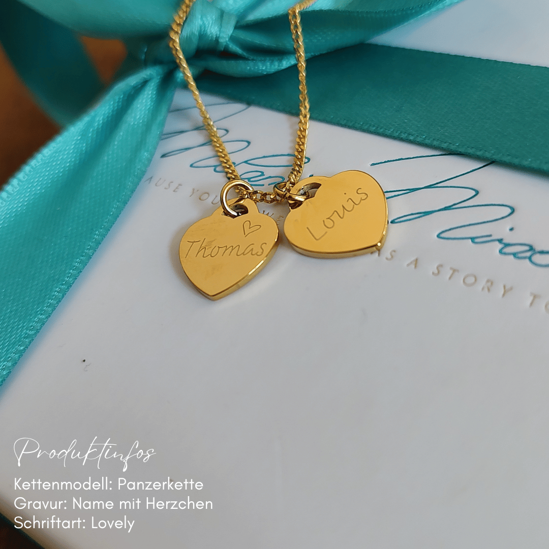 Geschenk Valentinstag, schmuck Valentinstag, Herz kette gold, namenskette mit gravur namen, herzkette gold mit gravur, kette für mama, kette zur geburt