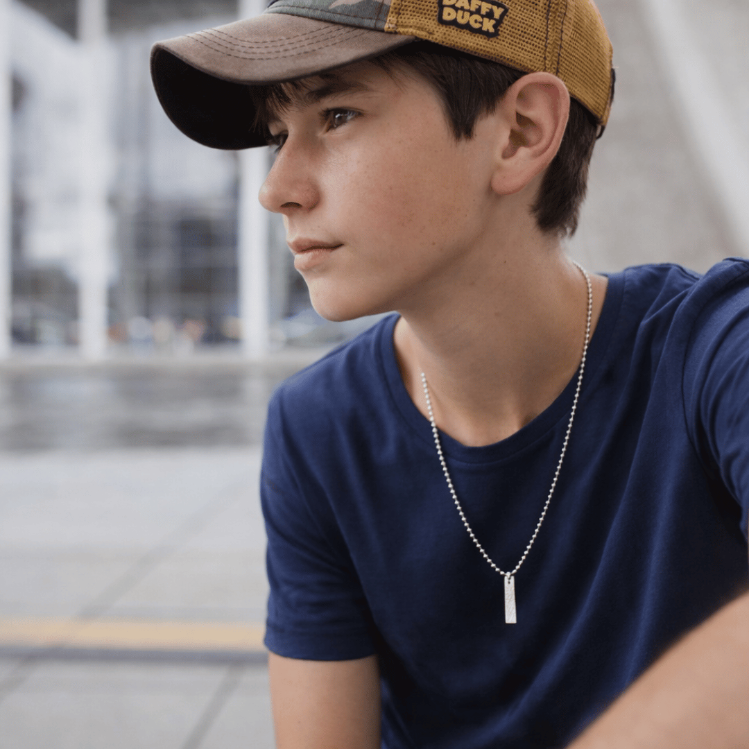 schmuck für jungs 14 jahre, halskette silber für teenager, feine kette silber für junge und teenager, geschenk zum abitur junge, geschenk zur taufe und erstkommunion für coole jungs