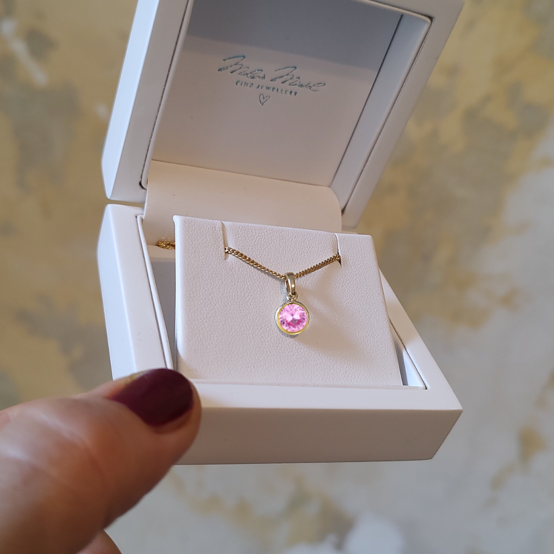 Halskette mit Geburtsstein Anhänger, Geburtsstein Kette, Kette mit Geburtsstein Anhänger Gold, personalisierte Halskette mit Geburtsstein, Kette zur Geburt, Mama Kette