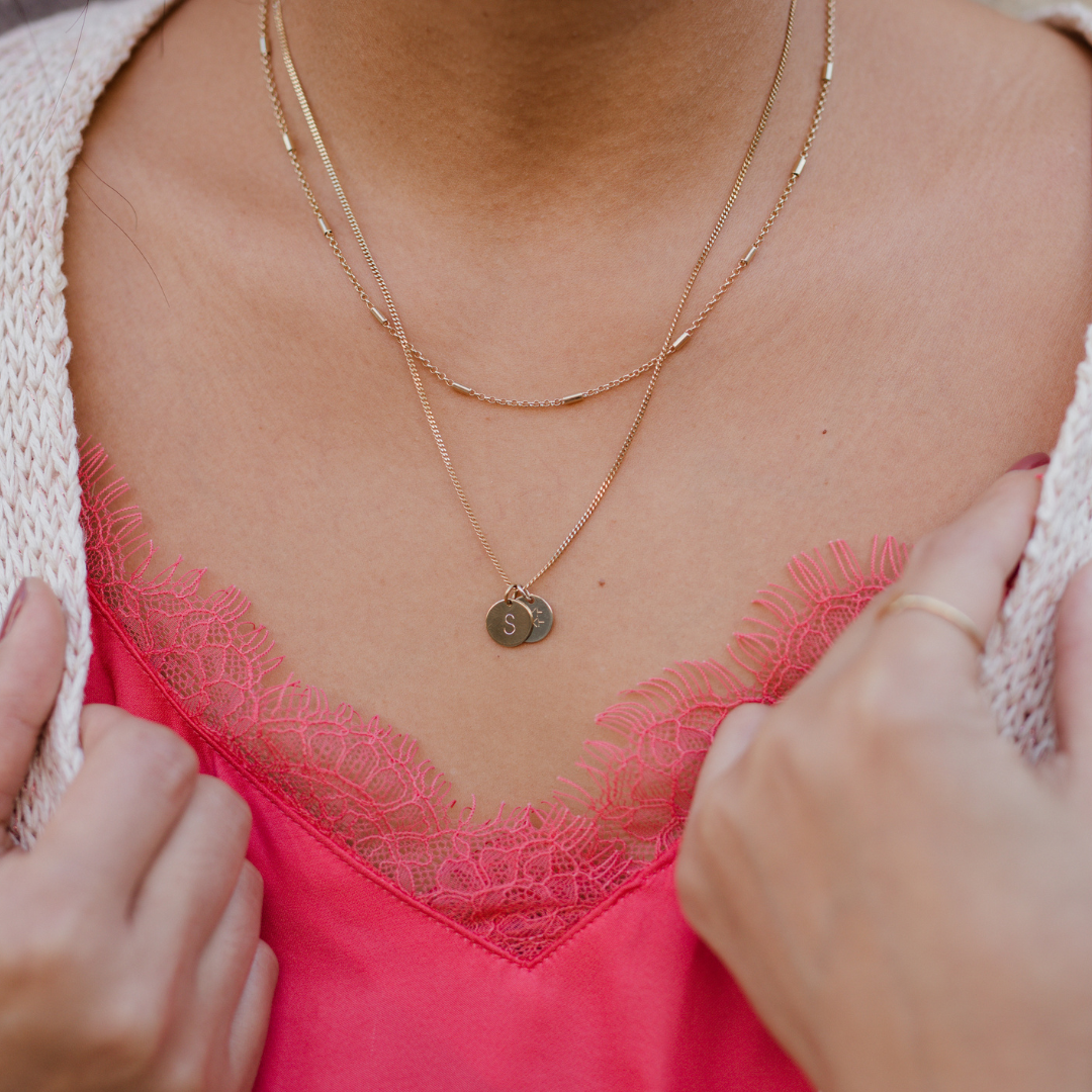 goldkette mit buchstaben, buchstaben kette gold, , kette mit buchstaben Gold 333, Goldkette mit Plättchen Gold, Echtgold Kette mit Gravur 333 Gold