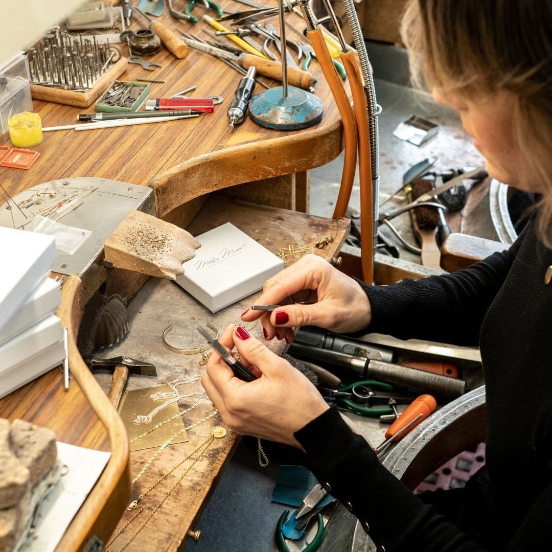 Weissgold Gravur Anhänger | Grösse nach Deiner Wahl