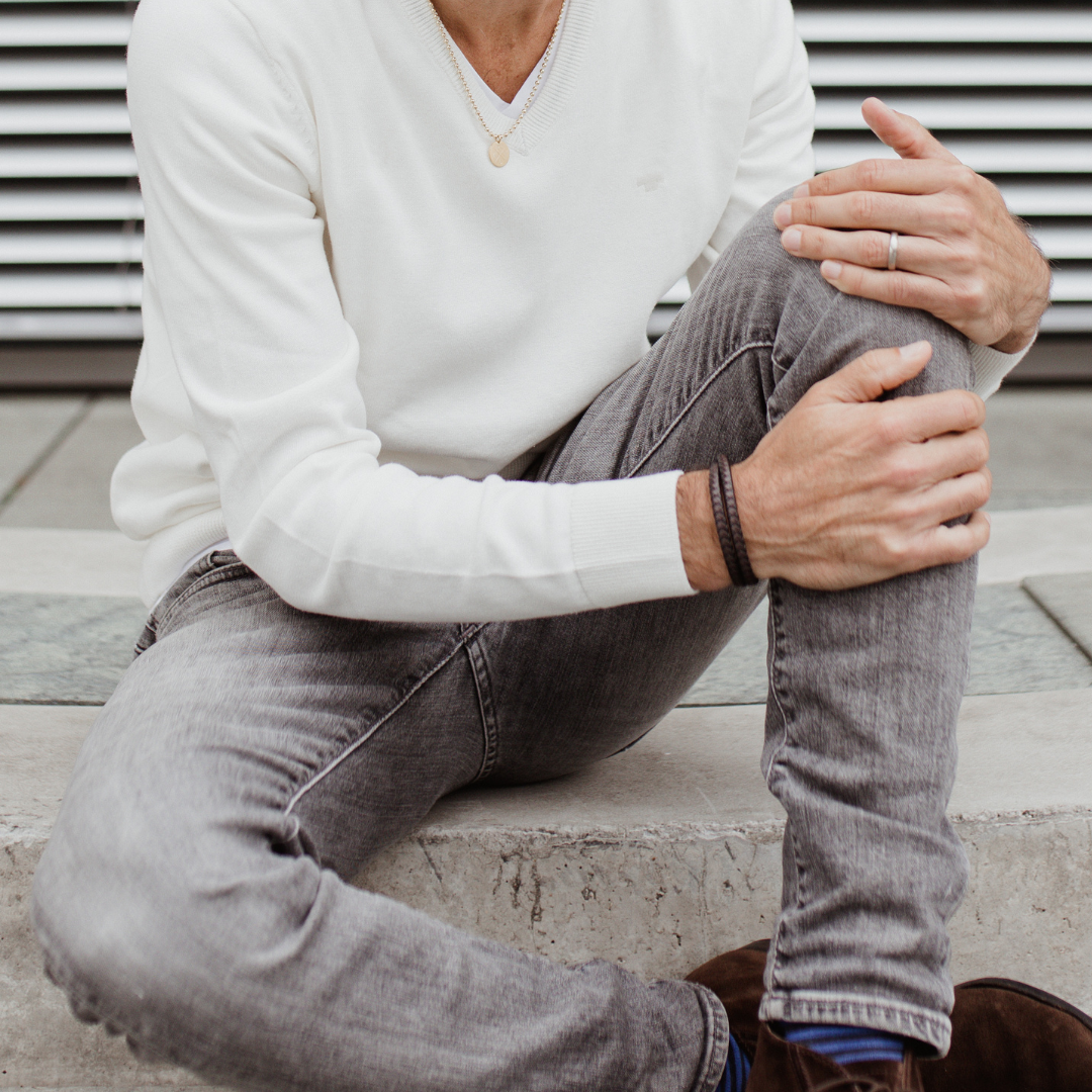 DARLING Zweireihiges Lederarmband für Herren