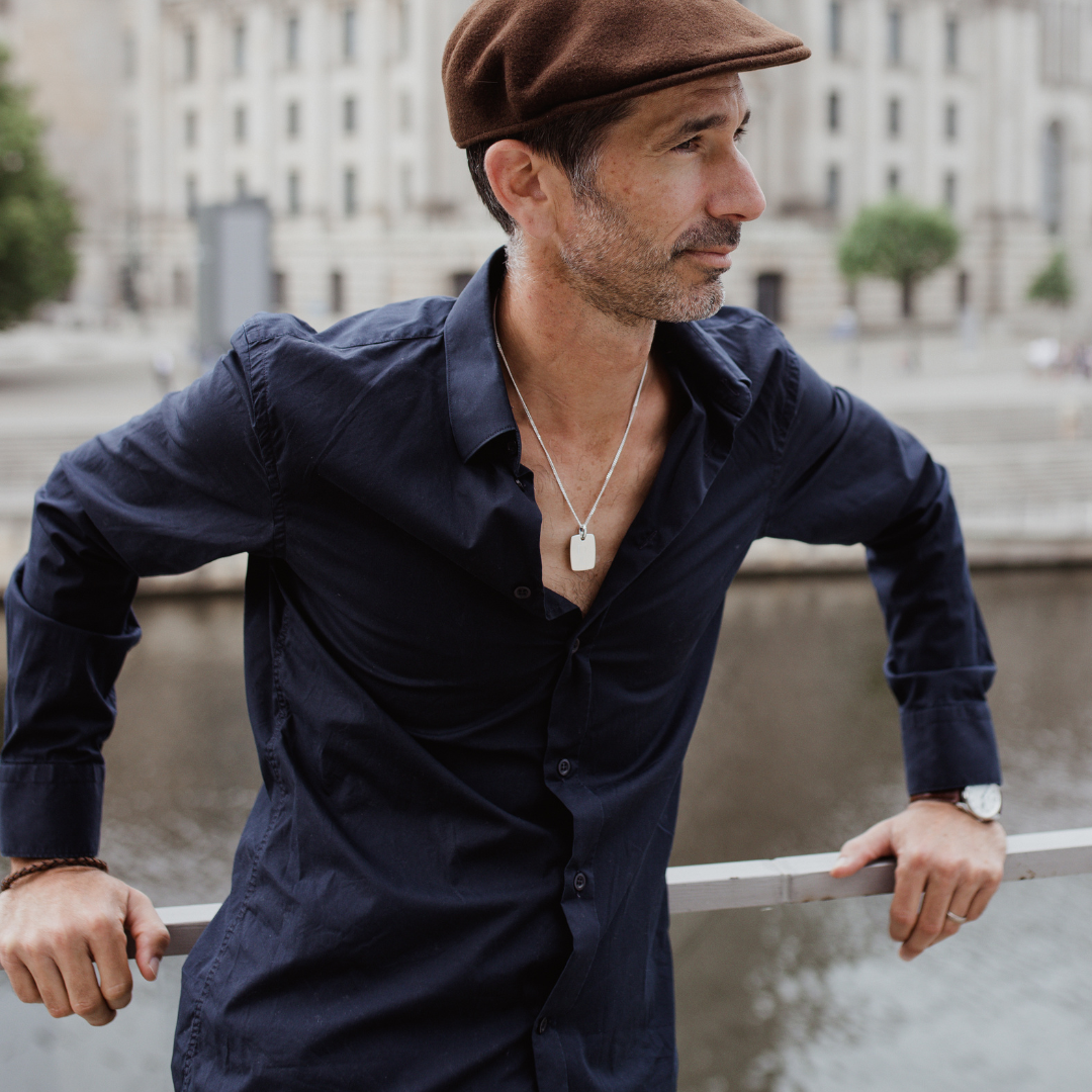 Ketten für Männer, Herren Schmuck, Herren Kette Silber mit Dog Tag Anhänger, Männer Kette mit Gravur, Herren Kette mit Gravur, Dog Tag Kette Männer, Partner Schchmuck, Schmuck für Paare. Ketten für Paare