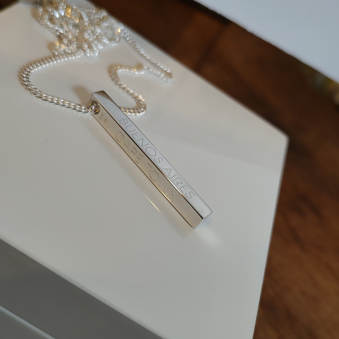 MEMORIES Herren Kette mit Barren in 3D Form