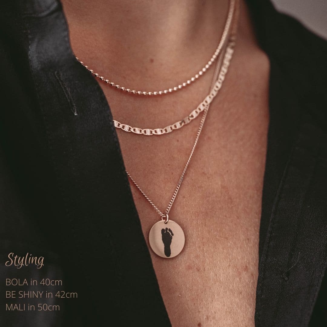 Layering Ketten in Rosegold, mehrreihige Ketten Look