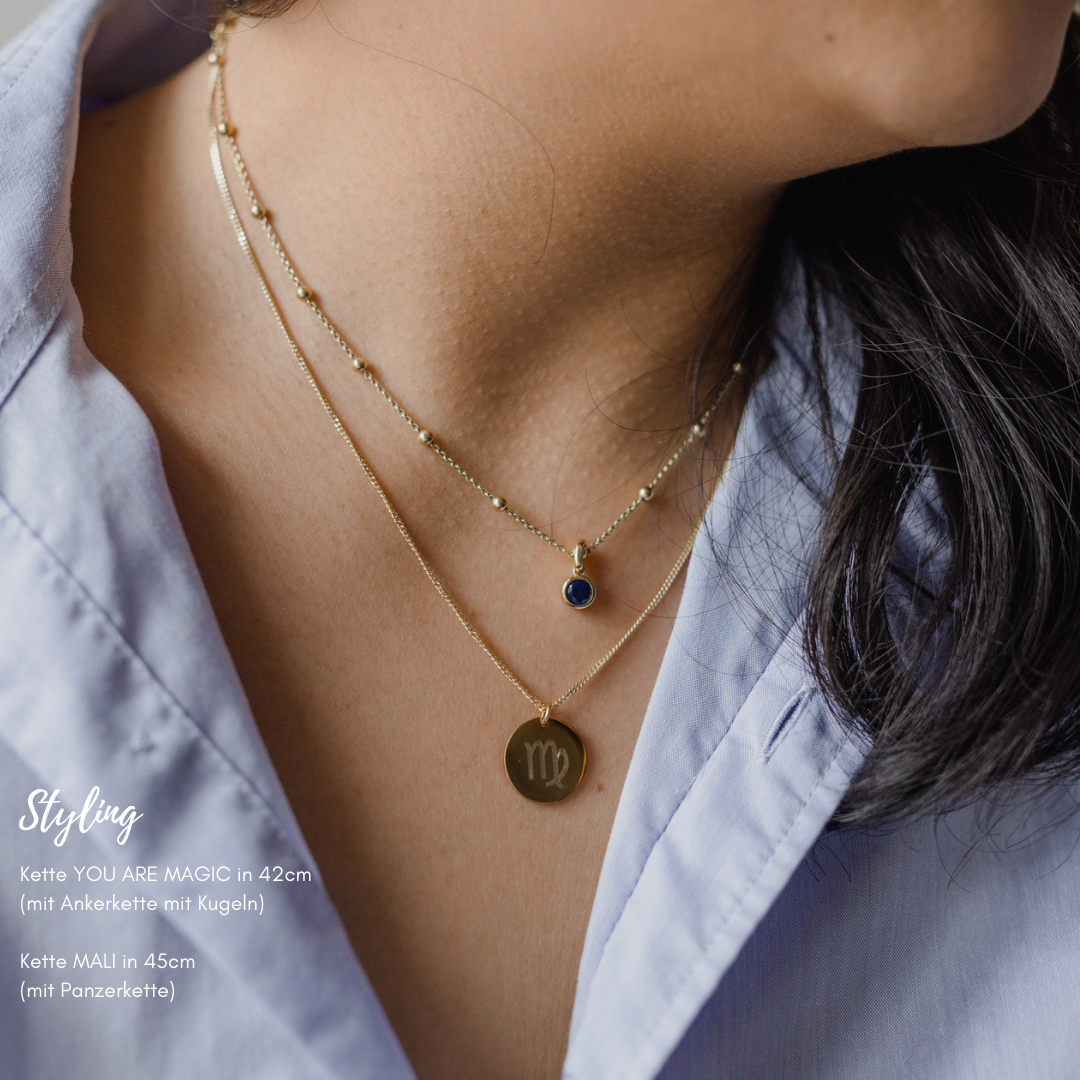 Halskette mit Geburtsstein Anhänger, Geburtsstein Kette, Kette mit Geburtsstein Anhänger Gold, personalisierte Halskette mit Geburtsstein, Kette zur Geburt, Mama Kette