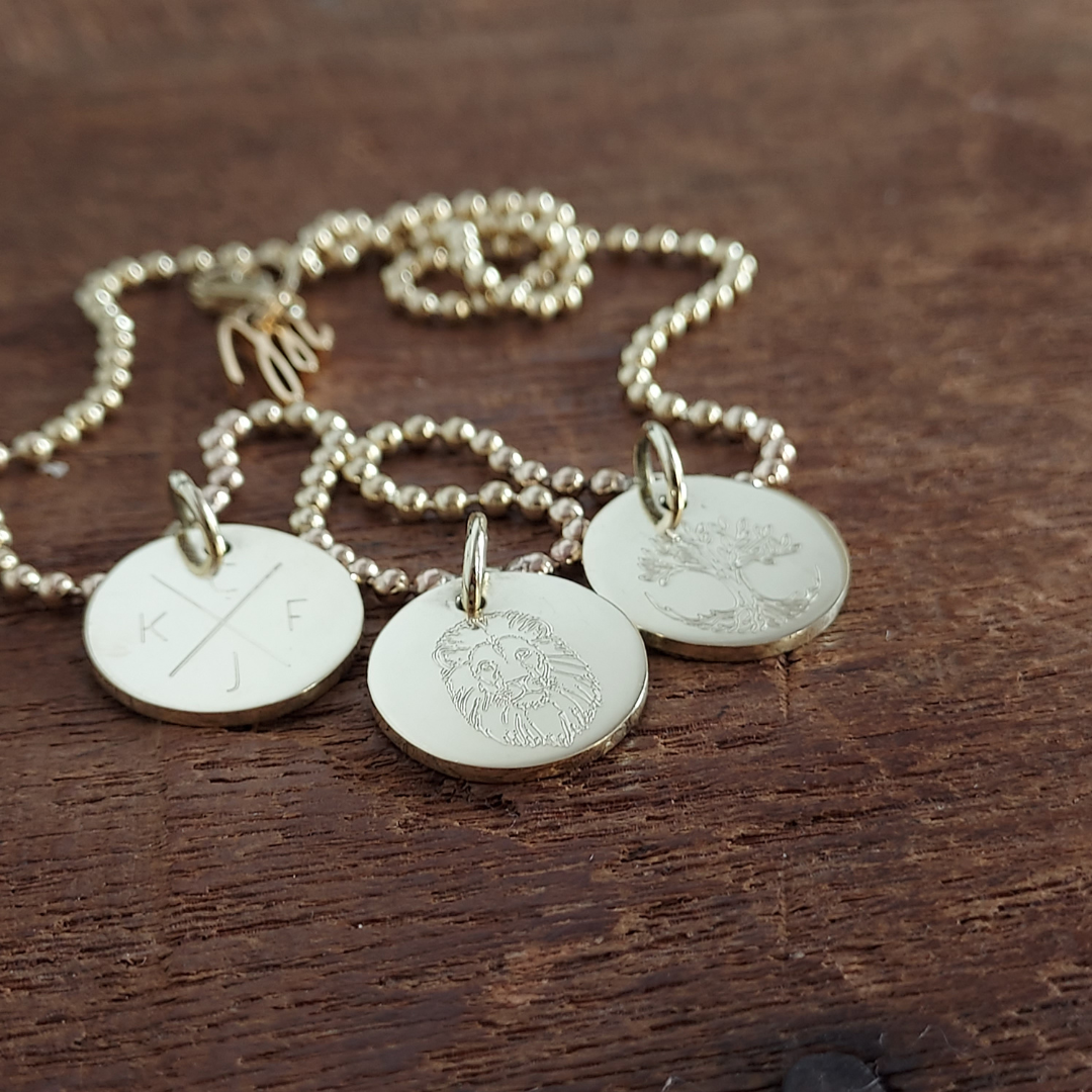 familienkette 585 gold, familienkette 750 gold, buchstaben kette gold, goldkette damen