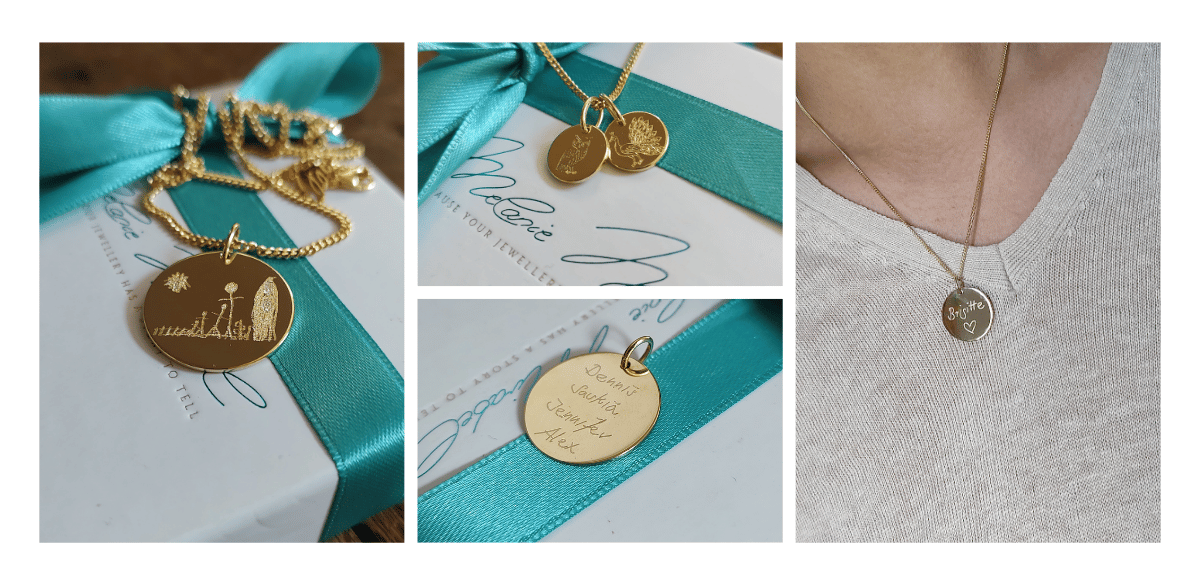 Die Gravur eigener Handschriften & Kinder Zeichnungen