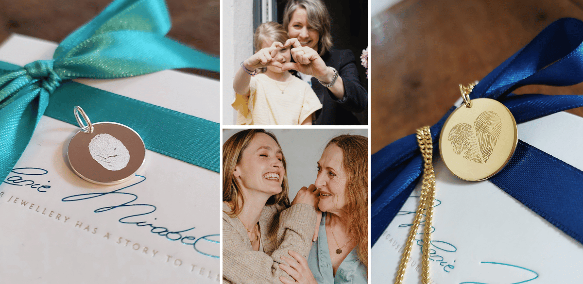 Fingerabdrücke auf schmuck gravieren, gravur eines Fingerabrucks, 2 Fingerabdrücke in herzform gravieren auf eine halskette mit gravur anhänger