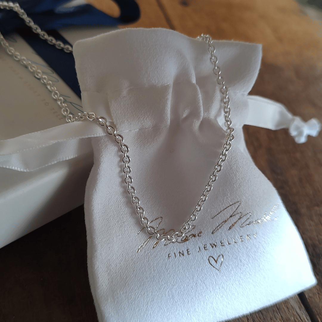 Silberkette für herren, rundanker kette silber, schlichte kette männer, elegante kette für jungs