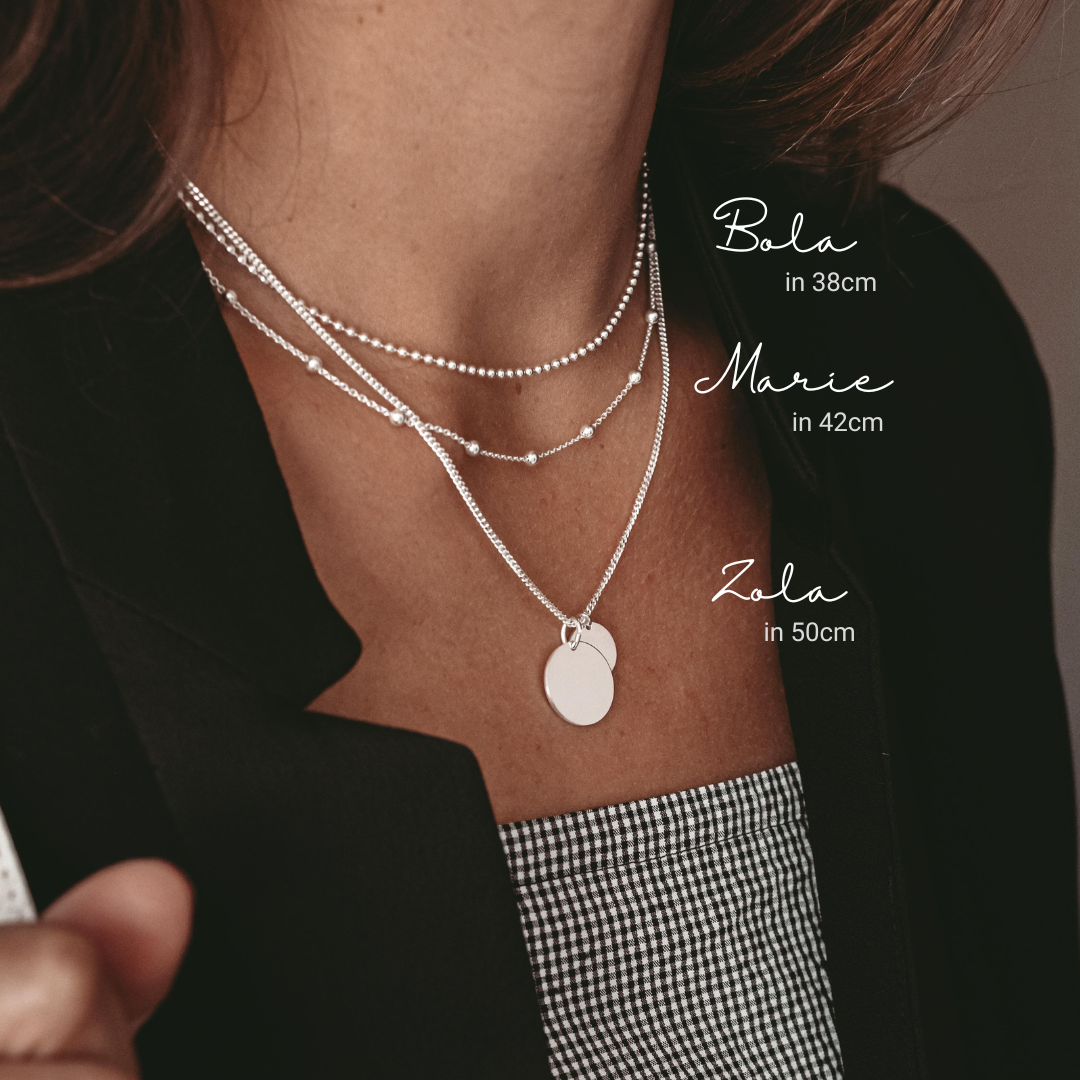 Bola delicate pearl necklace with 2mm balls