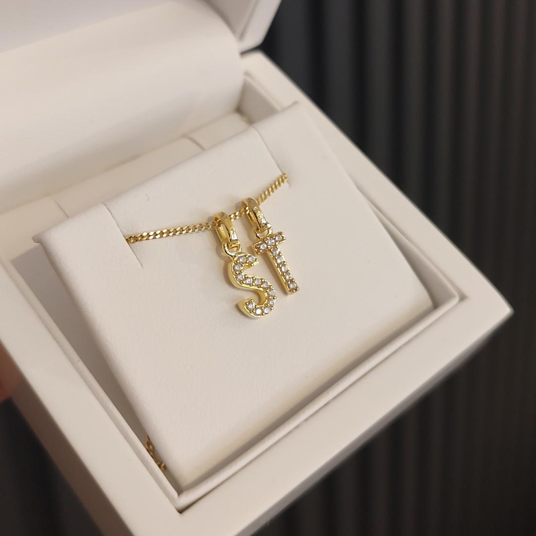 Buchstaben Kette JOY mit Zirkonia