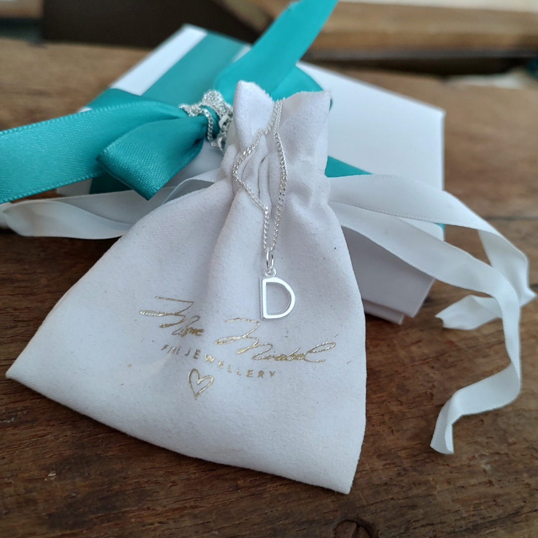 Buchstaben Kette Silber, Kette mit Buchstabe Silber