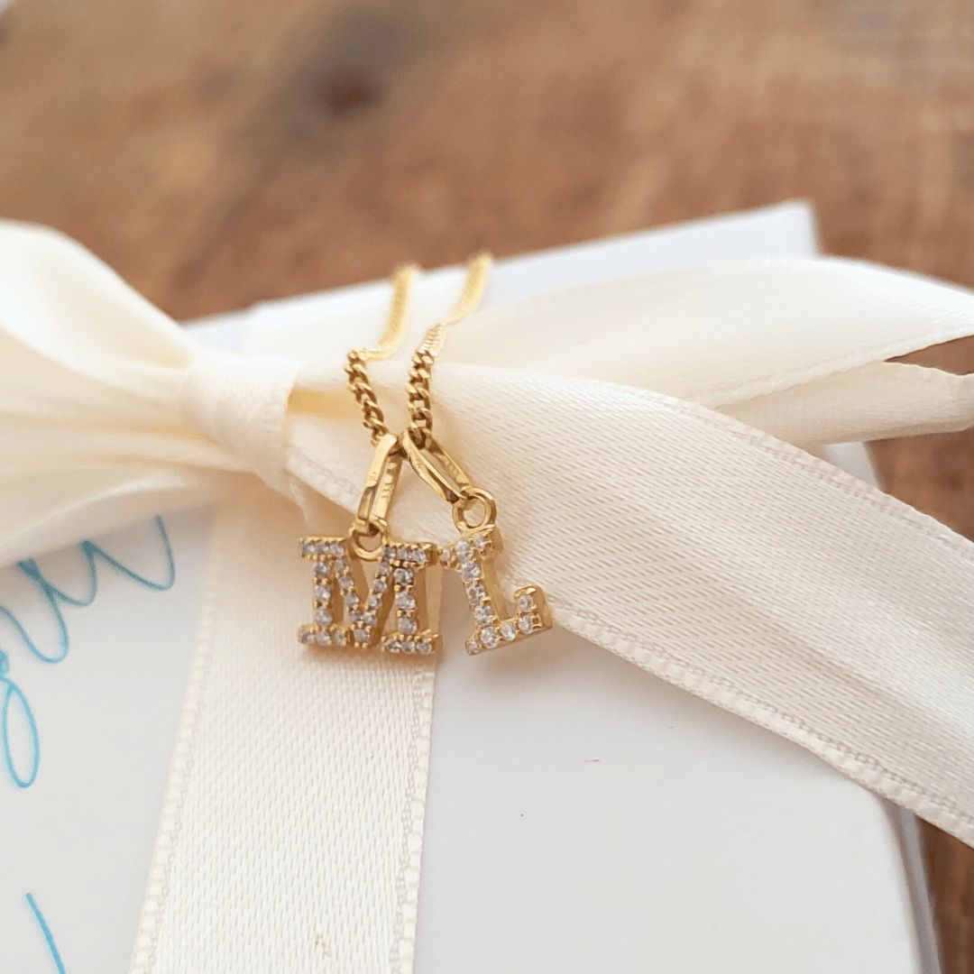 EDITH Goldkette mit 1-2 Buchstaben | 333 Gold