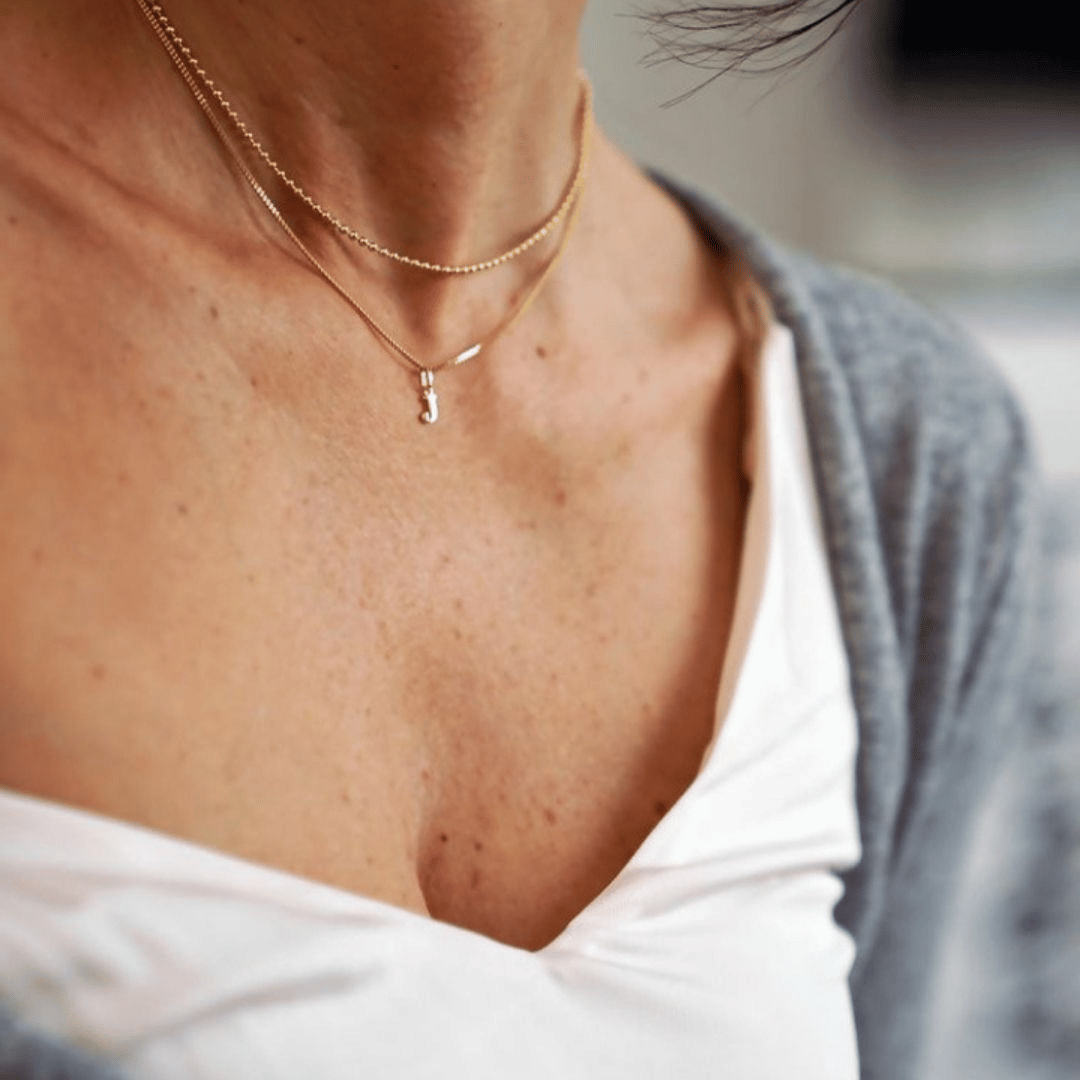 Buchstaben Kette Gold, Goldkette mit Buchstabe 333 Gold, Goldkette 585 Gold mit Buchstabe, Buchstaben Kette 750 Gold, Echtgold Kette mit 1 Buchstaben Anhänger