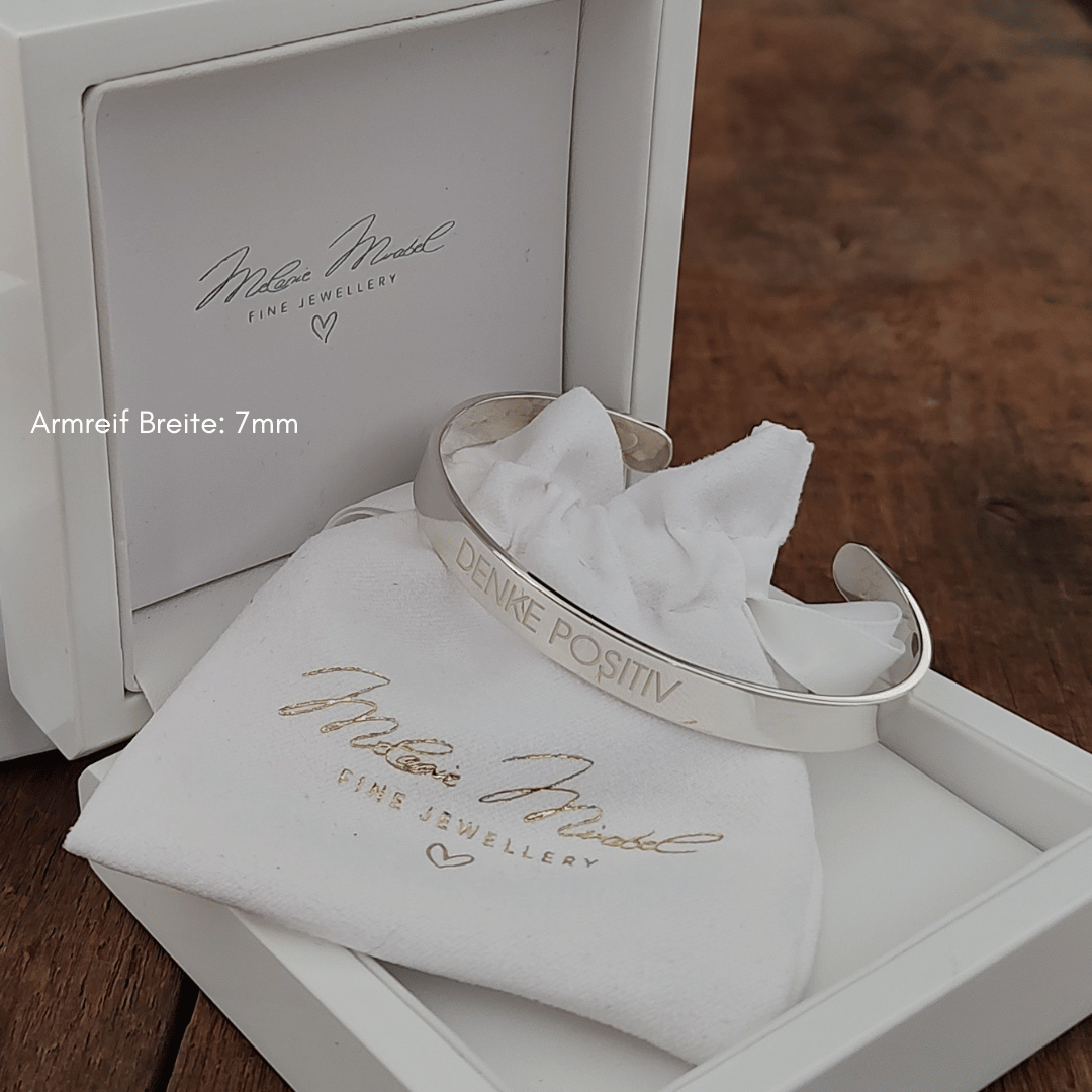 Gentleman Men Bangy avec la gravure en 925 Real Silver