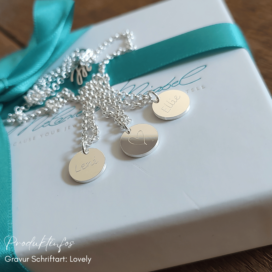 Familienkette silber, initialen kette mit gravur kinder namen, namenskette mit gravur, halskette für mama mit gravur, geschenk zur geburt für die mama 