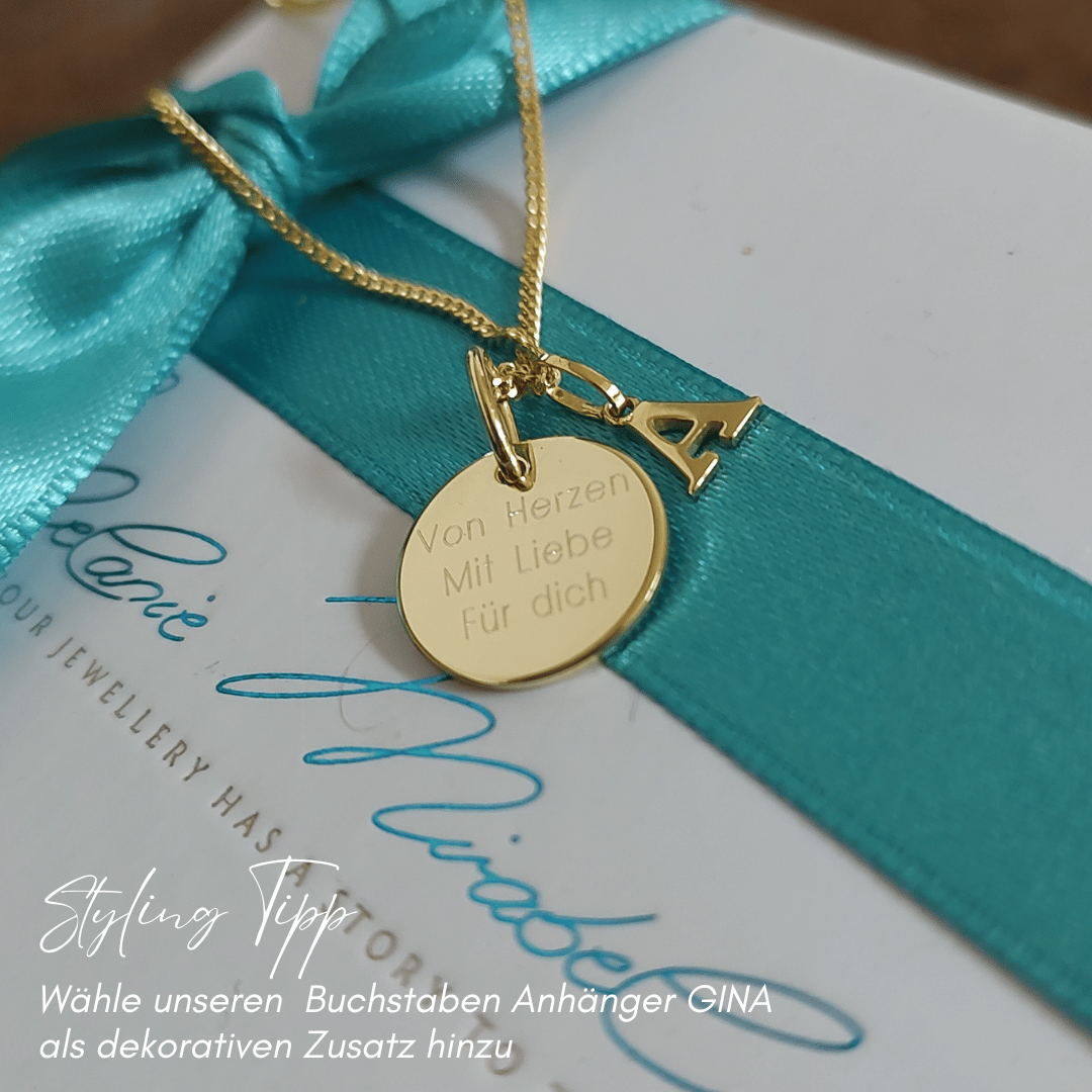 namenskette mit buchstabe, gold kette mit buchstabe