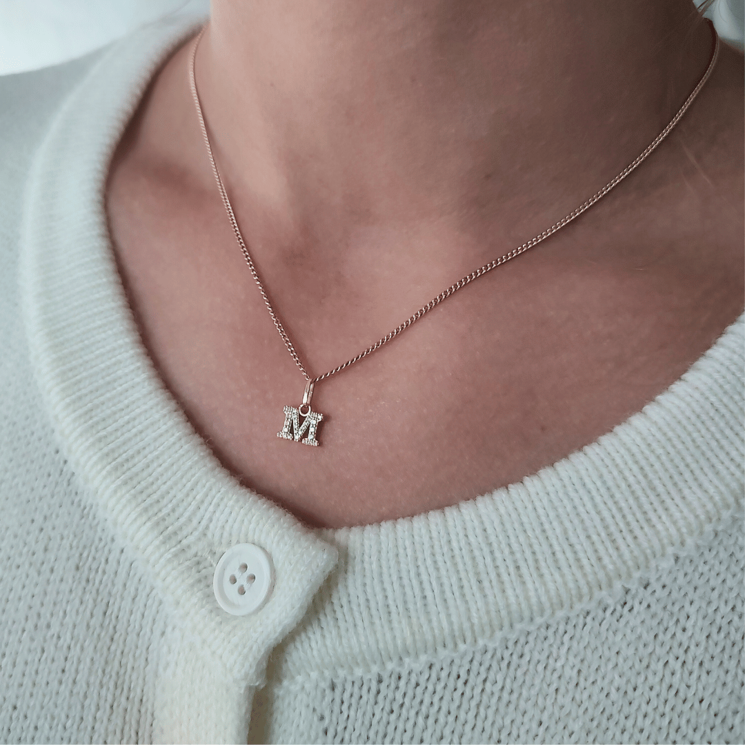 Goldkette mit buchstaben für damen, kette gold mit buchstaben für freundin ehefrau oma