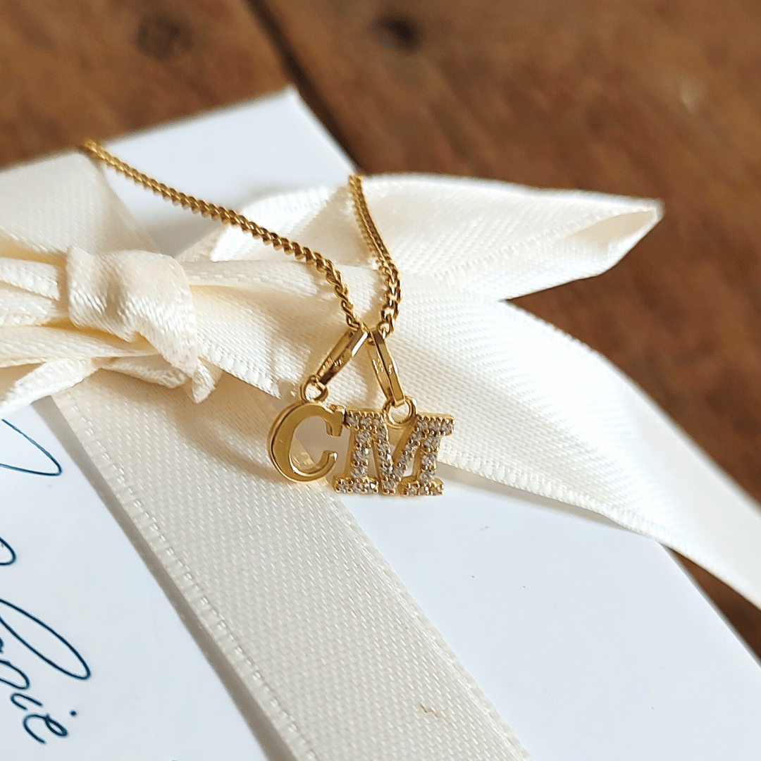 EDITH Goldkette mit 1-2 Buchstaben | 333 Gold