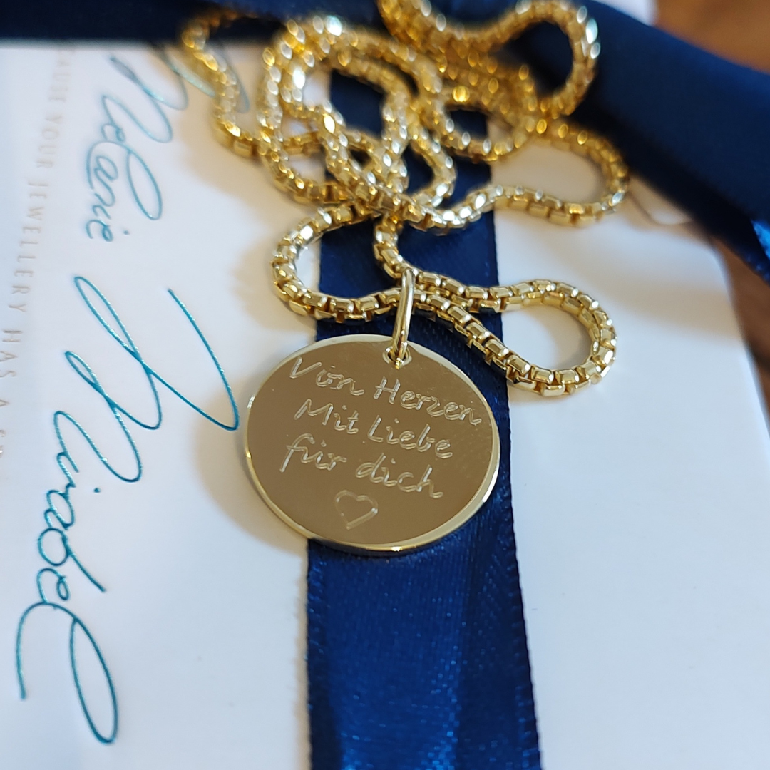 gold kette für ihn, kette 585 gold für herren, männer kette echtgold mit gravur, namenskette für herren mit persönlicher gravur, geschenk zur geburt für papa, schmuck für papa 