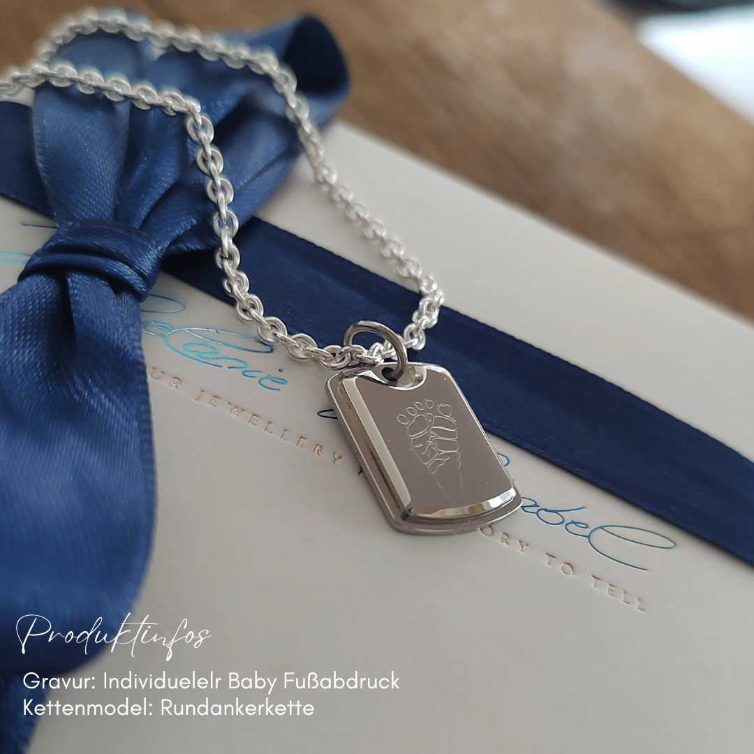BABE Herren Kette mit schicken Dog Tag Anhänger