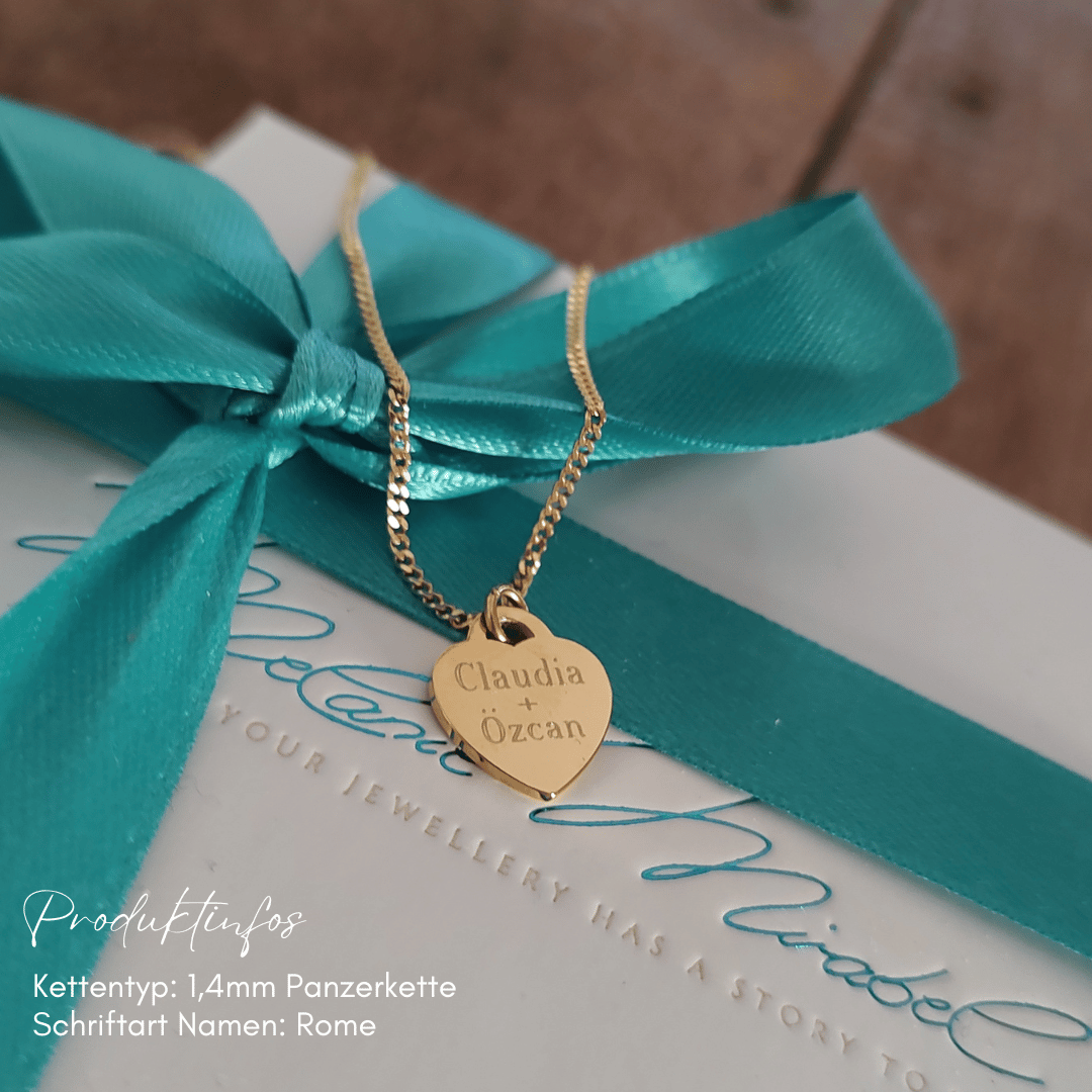 kette personalisiert, kette gold, Herz Kette mit Gravur, Kette Mama mit Herz, Valentinstag geschenk damen, Kette zum Valentinstag, Schmuck Valentinstag, Freundschaftskette, kette für freundin
