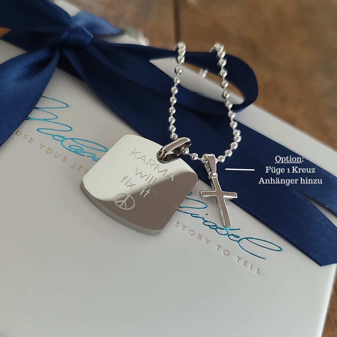 Taufkette Junge, Kette Junge Taufe, Kette jungen silber, Kette Jungen kommunion, Kette jungs mit anhänger, coole kette für jungs, kette taufe jungen, dog tag kette, namenskette junge