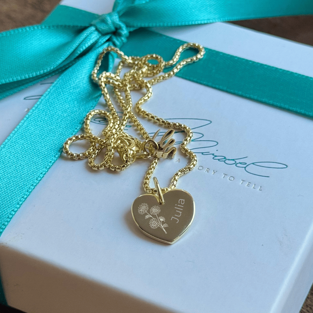 CHÉRIE Herz Kette mit Gravur