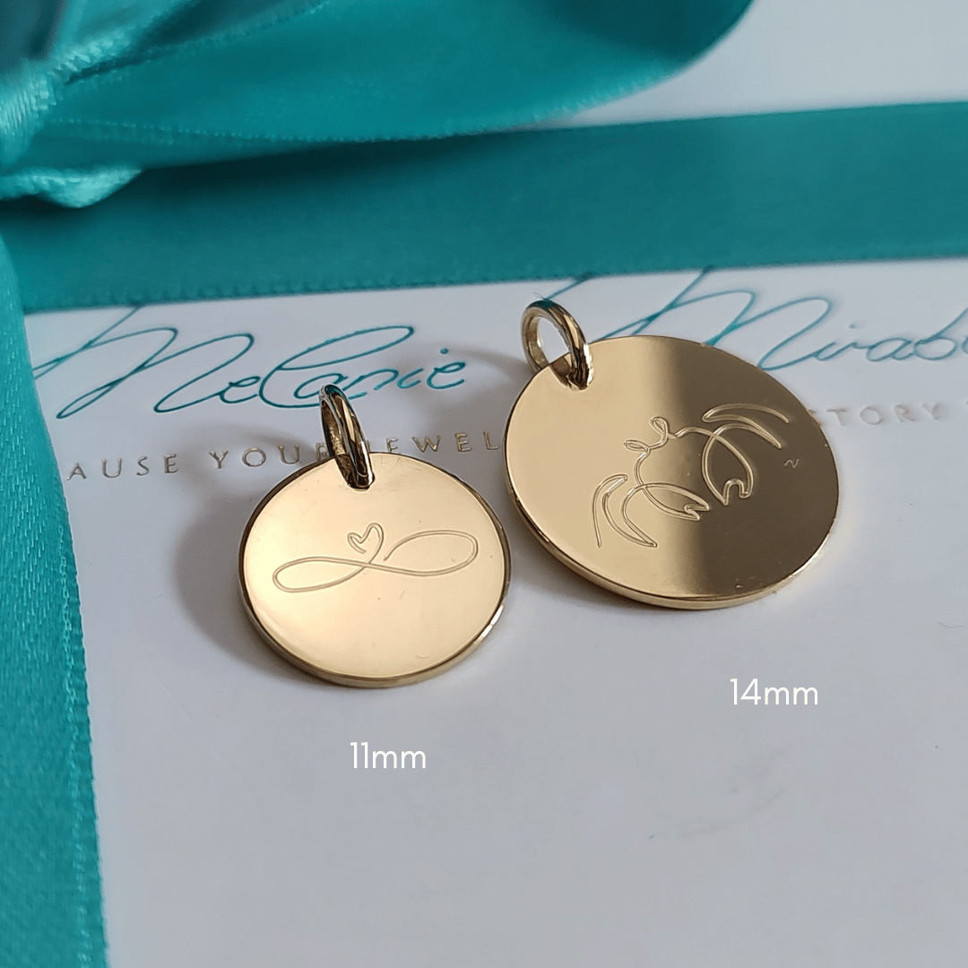 halskette anhänger gold, plättchen anhänger gold, schmuck anhänger rund mit Gravur für goldkette damen, ketten anhänger einzeln bestellen, ketten anhänger einzeln bestellen