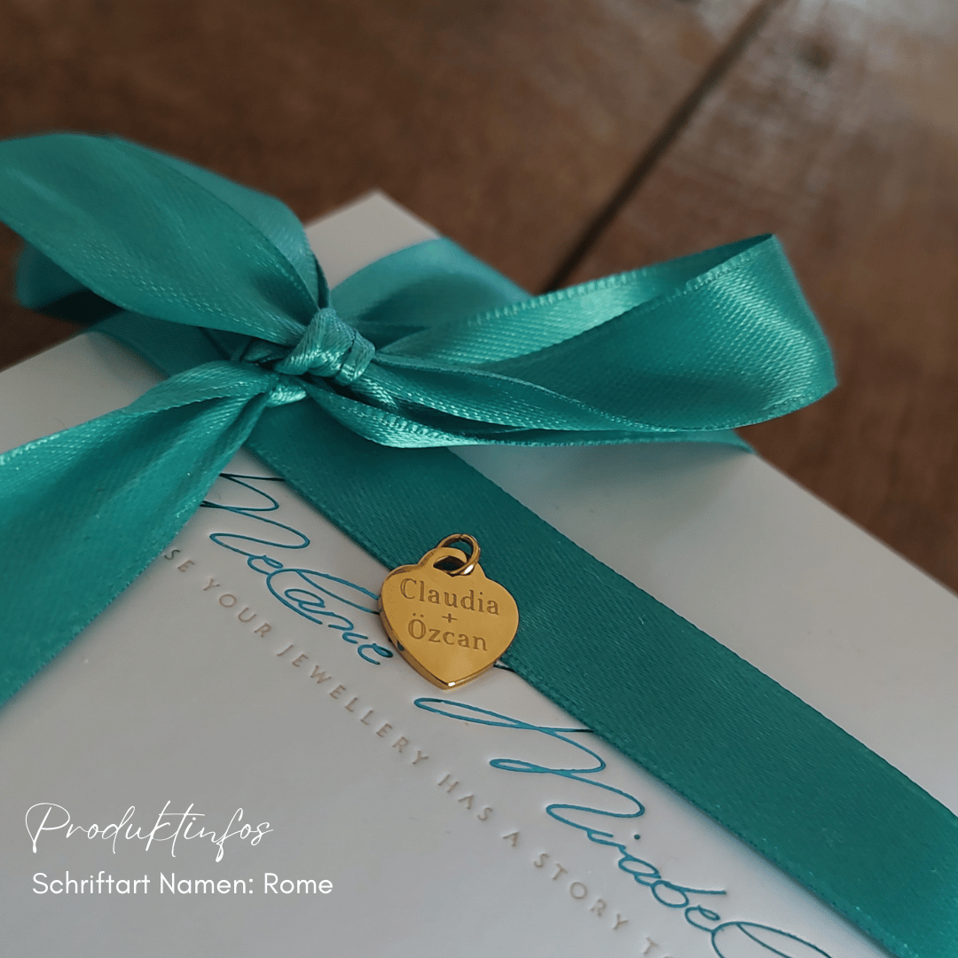 Ketten Anhänger Herz, Herz mit Gravur